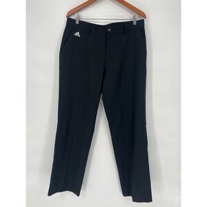 ADIDAS CLIMALITE Performance Golf Pants Flat Front Sz 34x32 3 Stripes